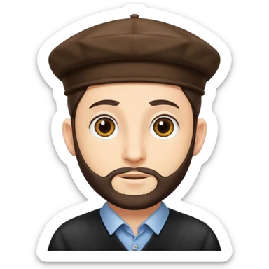 stereotypical jewish man with yarmulke sticker