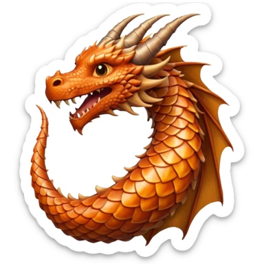 dragon horn emoji, large spiraled horn with dragon scale texture, dramatic lighting sticker