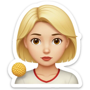 Blonde cornball sticker