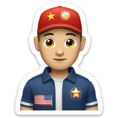 John cena with china flag sticker