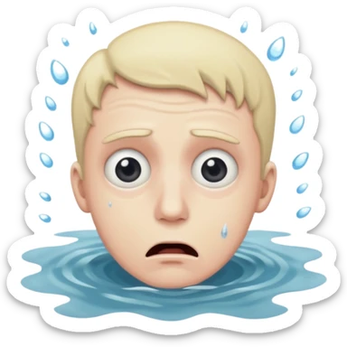 man drowning sticker