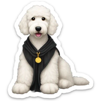 White Goldendoodle in court as a Judge sticker