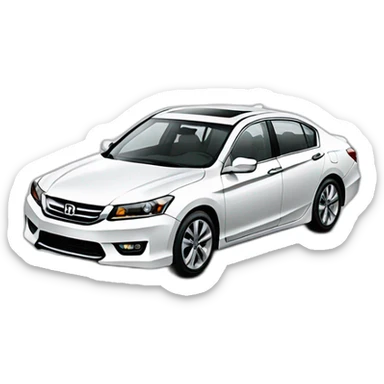 Honda Accord 2013 white sticker