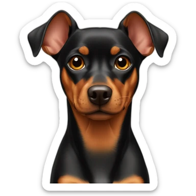 pinscher brown  sticker