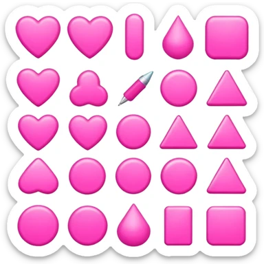pink objects sticker