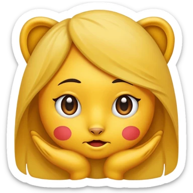 Woman pissing naked on the floor legs wide open showing her vagina and piss coming from it  sticker