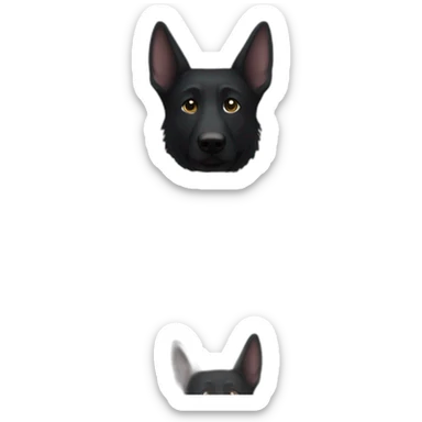 totally black german shepherd sticker