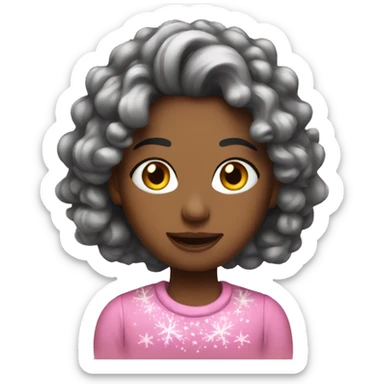 Pink Christmas sticker