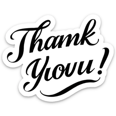 Thank You, text, TY sticker