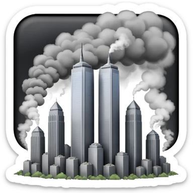 twin towers attack sticker