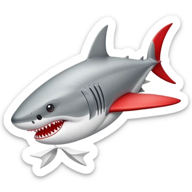Tiburón con zapatillas  sticker