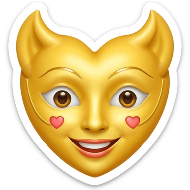 yellow heart with a theater mask sticker