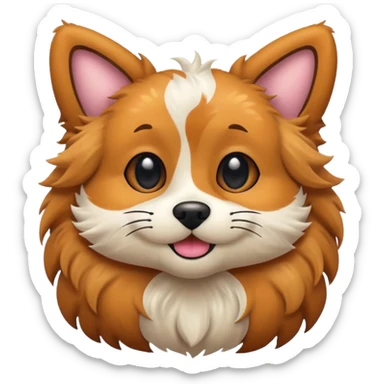 The catdog is something between a cat and a dog. sticker