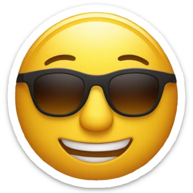 4th of July sun with sunglasses sticker