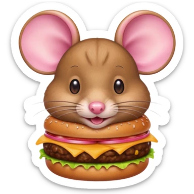 Mouse eating at Wendy’s ￼ sticker