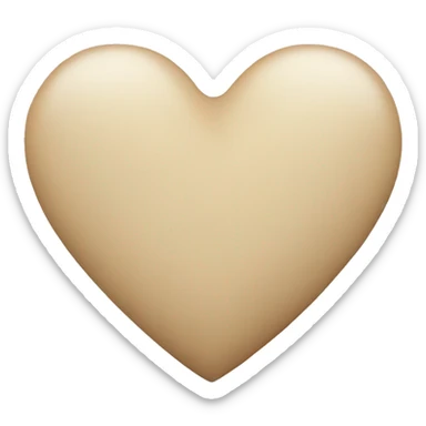 a beige heart sticker