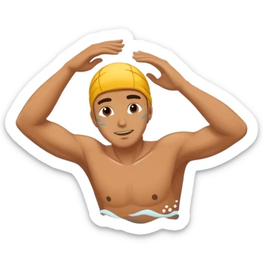 Man swimming sticker