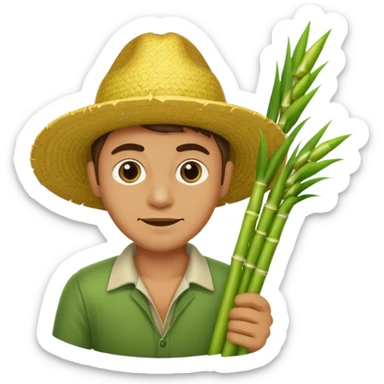 A guy with sugarcane  sticker