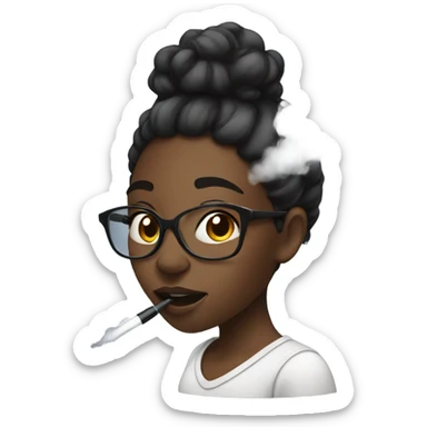 Black girl with a vape sticker