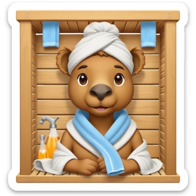 Camel in sauna sticker