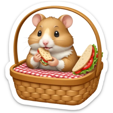hamster go picnic sticker