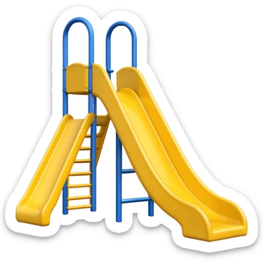 Short playground slide sticker