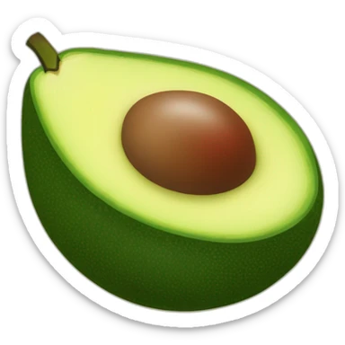 Aguacate bonito con lágrima en el ojo y una X ROJA de tachado sticker