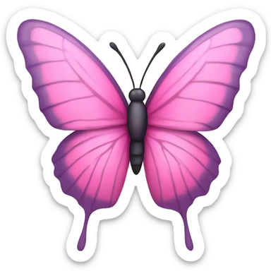 pink butterfly sticker