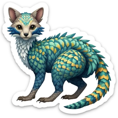 Modern Realistic Rare Fantasy Vernid-Trico-species by LiLaiRa full body sticker