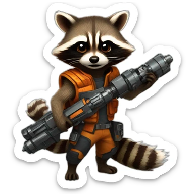 Rocket raccoon sticker
