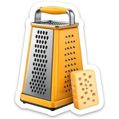Cheese grater sticker