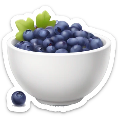 yoghurt bowl with grapes and blueberries sticker