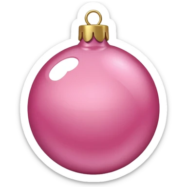 pink christmas ornament  sticker