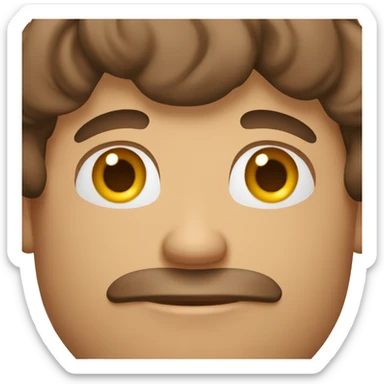 man white scin brown hair celebrating birthday sticker