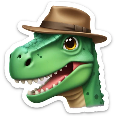 Dinosaure with a hat  sticker