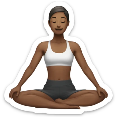 Mulher fazendo ioga  sticker