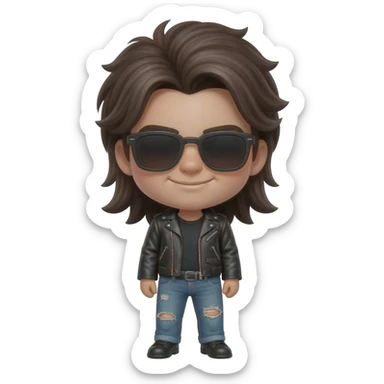 A baddie type attitude emoji with glasses like and she's like pulling it down sticker