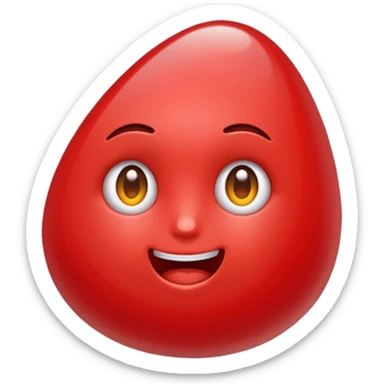 Emoji de una piedra rubí rojo sticker