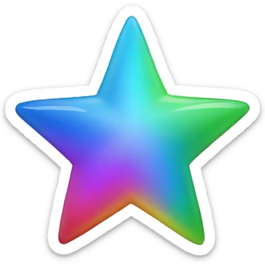 rainbow star sticker