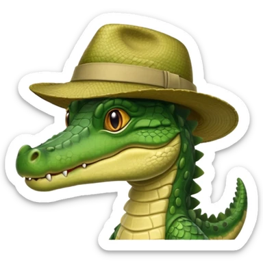 explorer crocodile sticker
