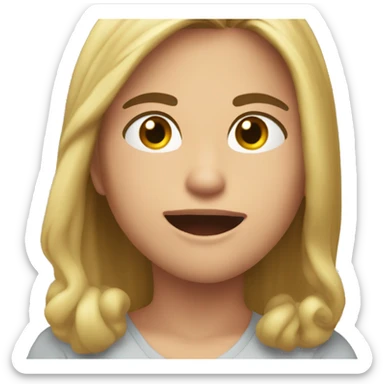 Cara sorprendida llorando sticker