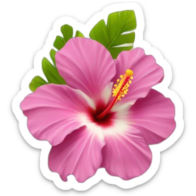 Flor de hibisco en la playa sticker
