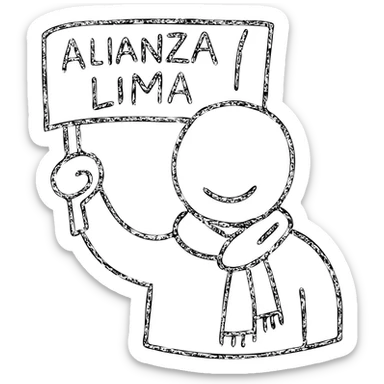 user icon for Alianza Lima fan club, with a scarf or flag sticker