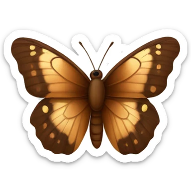 Brown butterfly sticker