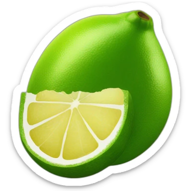 un citron avec de l'algue nori sticker