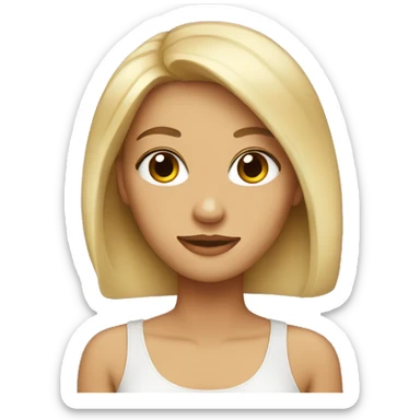 Blonde brown eyed sticker