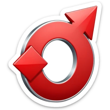 Flecha roja hacia abajo sticker