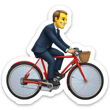 Macron en vélo  sticker