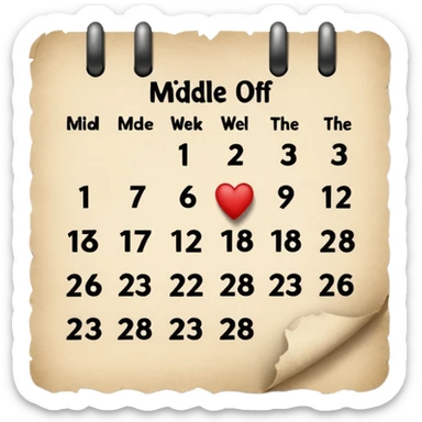 middleof the week sticker