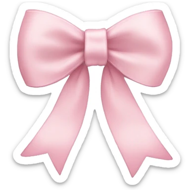 light pink ribbon bow sticker